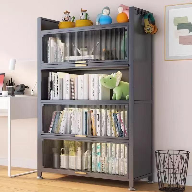钢书柜SS-44589置物柜带门防尘童书架落地家用客厅多层儿展示储纳