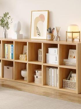 全实格子柜木书架落地置JXG架幼儿园书物包柜置矮书柜家用收纳柜