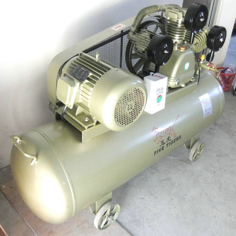 五虎活塞式空气压缩机5.5kw 7.5HP机油润滑空压机 压缩设备