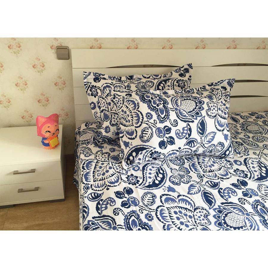 三布粗布件套大青花瓷雅韵冬QHT暖夏凉棉帆麻床单枕套