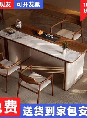 轻奢茶CD640112组桌椅合办公室高实木茶台泡现代简约茶桌烧水端壶