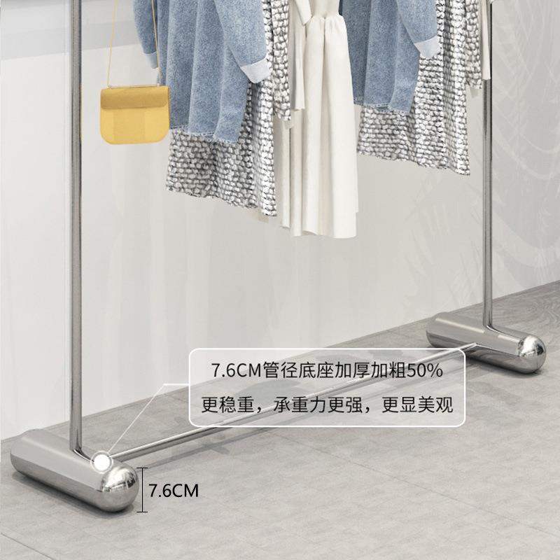 服示装店展架加粗锈钢落式挂衣架男女地童装店UBW中不岛