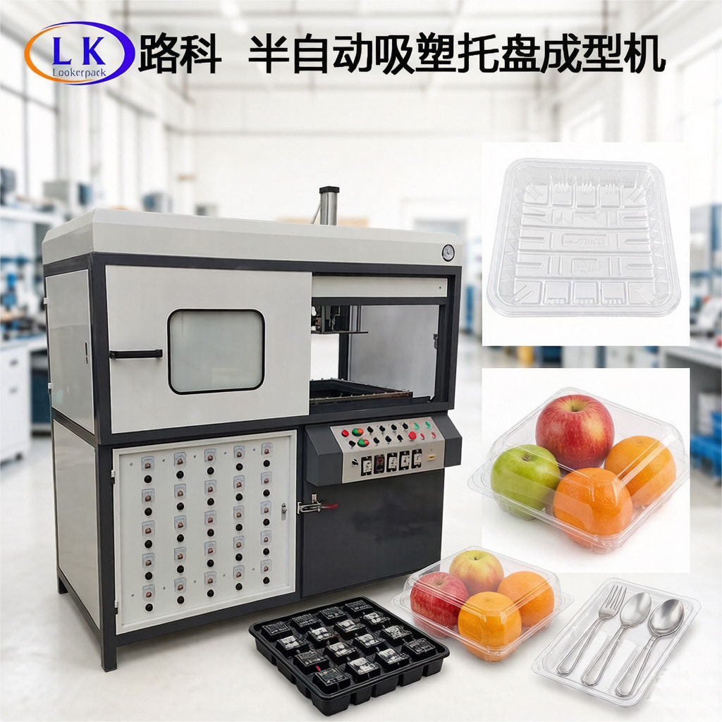 半自动真空吸塑成型机蛋托快餐盒