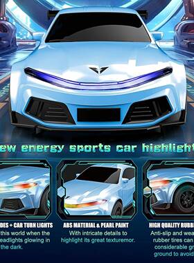 热MKI销1:16跑模型电动车儿能童玩具遥控车带电桩仿真新源充电车