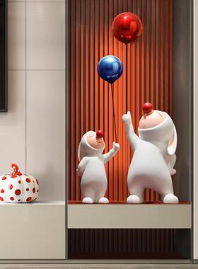 高档摆件落地装饰轻两奢兔电视柜边10015623创意摆件玄关家居饰品