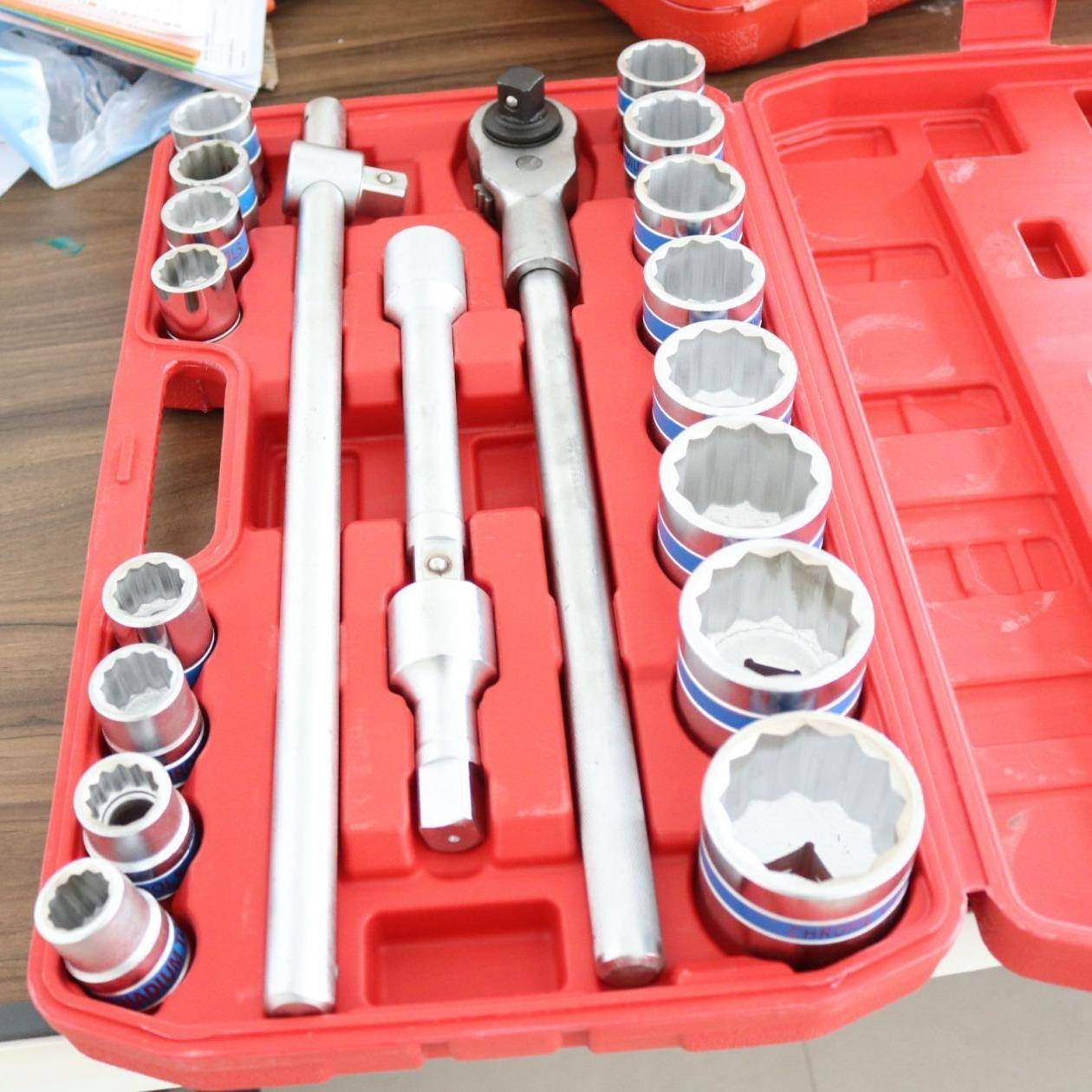 21件多套装筒6角1车2角重型汽车机械功ODM能组合修专用套汽修工具