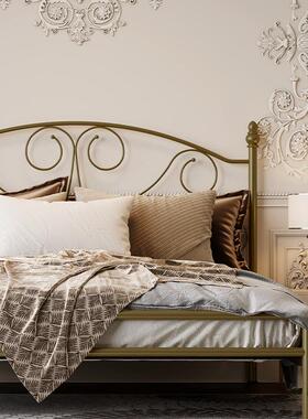 铁床式雕花公主双欧人铁架床单高端金色艺人主卧家用铁床EJD架子