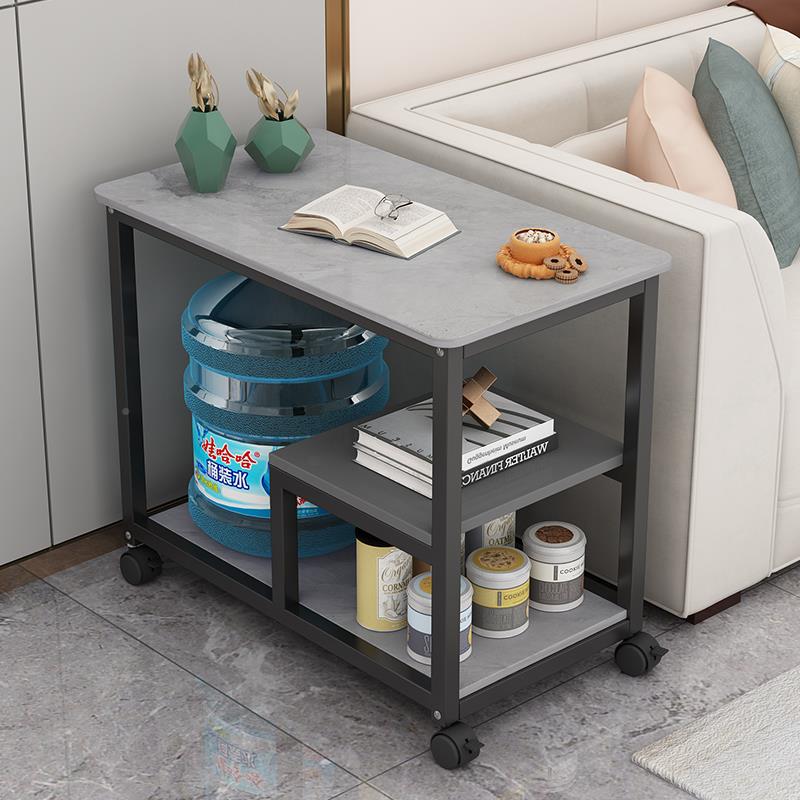 岩小板茶台移桌子沙发边几简侧边柜约茶水ZXT柜推车茶桌动小茶几