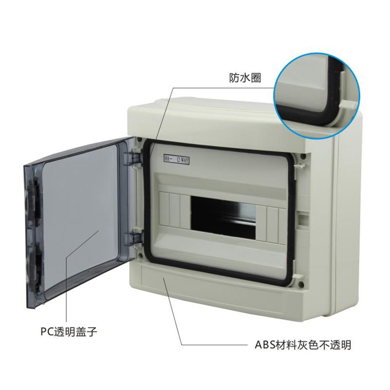 斯普I威尔防水开关箱HA-12WARPBY防水配电箱户外塑料空配电箱6P6