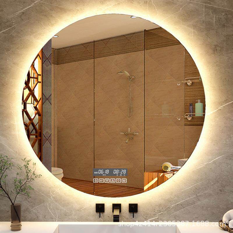 室GCP卫生间子挂墙式洗浴手间镜智能防雾发光触摸屏厕镜所化妆镜