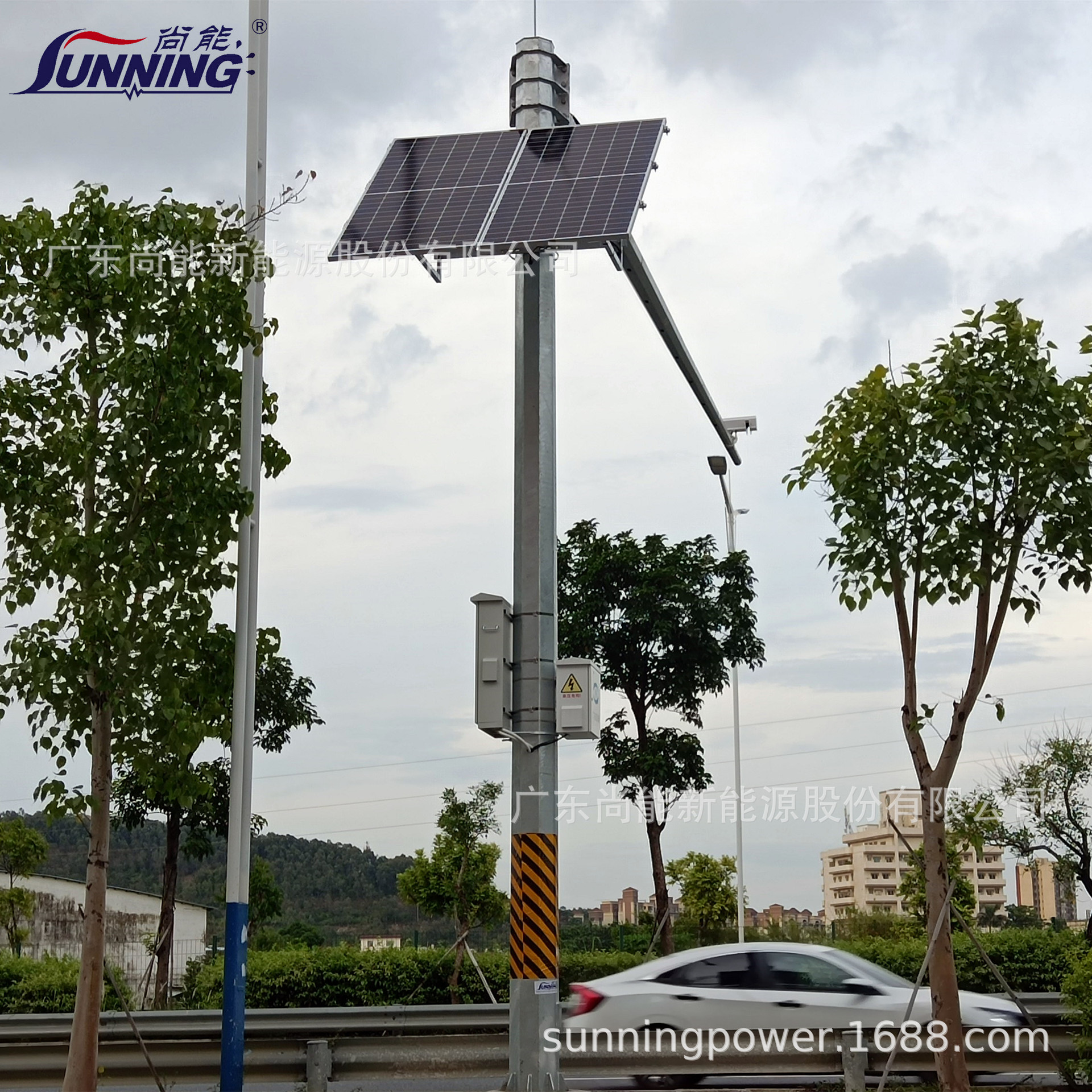 交通监控城市安防县道交通监控太阳能供电应用稳定供电光伏供电