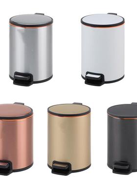 不锈厕钢脚踏垃圾桶家用方厅形客脚踏FZP式卫生间所用厨房家智能