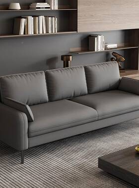 简约现代小户型沙发公待寓出房客办租公室接服装76879店双三人厅