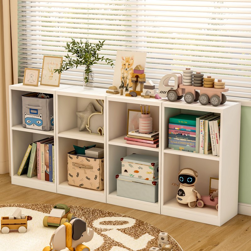 儿童钢制玩具收纳柜落地多层宝宝整理分类置物架零食储物柜子书架