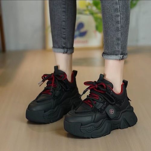 欧货老爹鞋女2025秋冬款安可拉红松糕厚底洋气小个子内增高休闲鞋