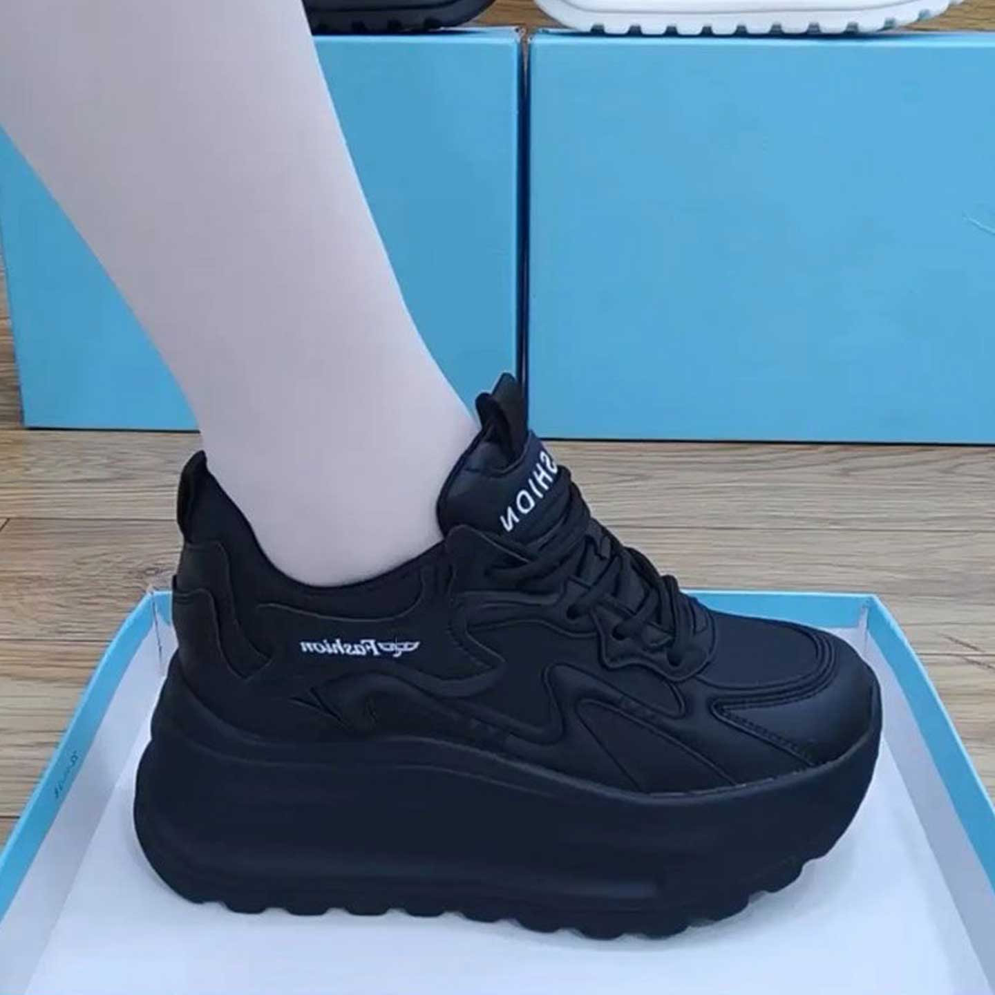 老爹鞋女2025新款秋季爆款厚底内增高女鞋8cm 百搭轻便休闲运动鞋