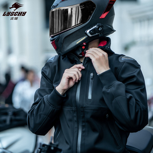 雷翅摩托车骑行服套装男四季通用防水保暖冬季休闲夹克机车服女