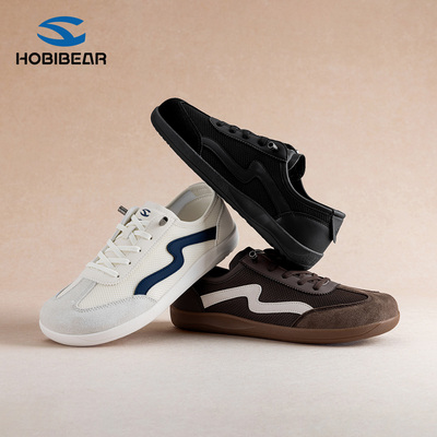 HOBIBEAR时尚宽楦赤足鞋2026春季百搭休闲鞋潮流室内健身鞋通勤