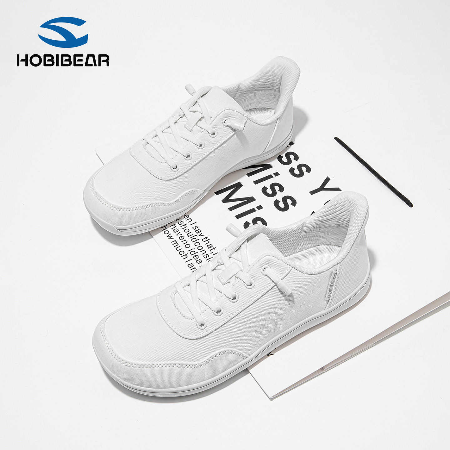 HOBIBEAR宽楦赤足休闲鞋2026春夏百搭简约舒适懒人鞋一脚