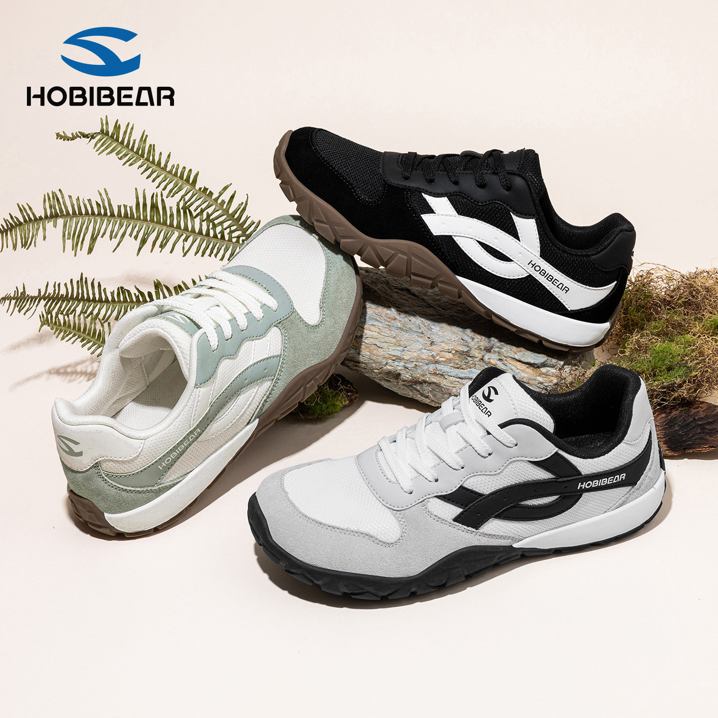 HOBIBEAR休闲百搭成人鞋2026春夏舒适防滑攀岩跳绳室内健身鞋潮流,流行男鞋,网面鞋,淘宝优惠券,粉丝福利购,淘宝优惠卷