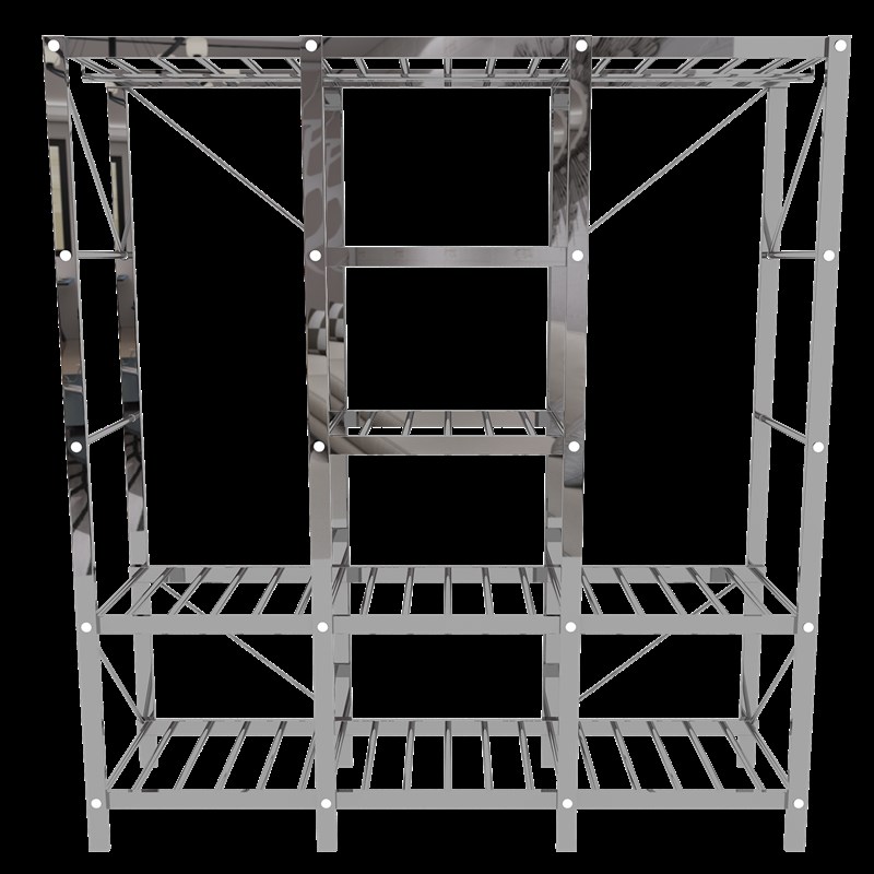 简易衣柜寝室双人牛津布收纳挂衣柜钢管加厚组装不锈钢全钢架衣橱