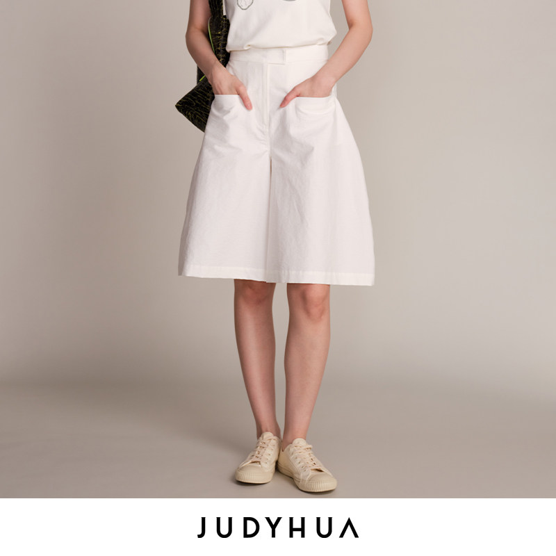 JForJudy漫游极简弧线中裤