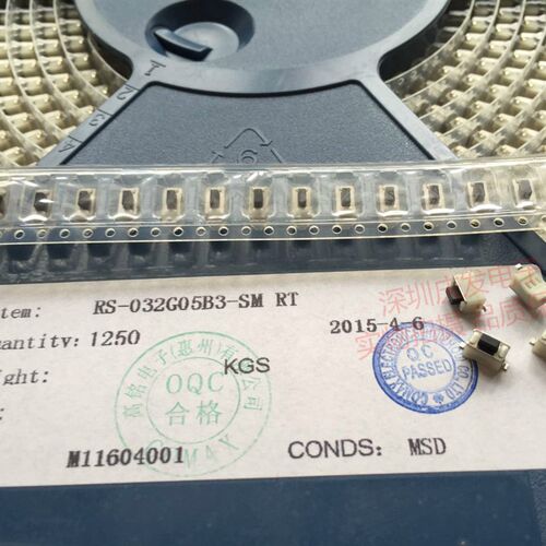 RS-032G05B3-SM进口法国C&K 轻触开关按键开关3*6*5贴片2脚无带柱