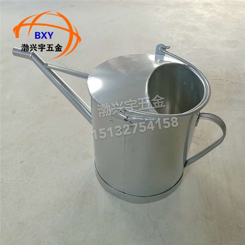 定做圆形铝半盖加油壶 加油站油罐车专用5-25L加厚防爆长嘴加油桶