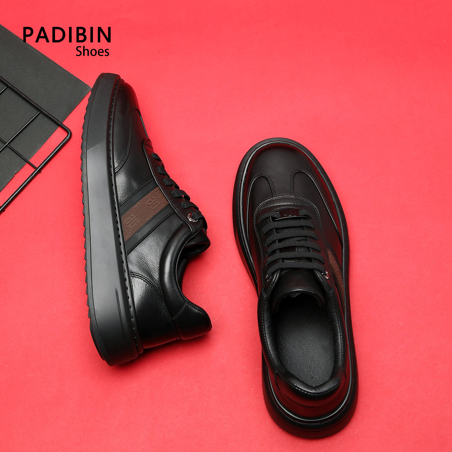 广州男鞋秋季2025新款高端商务休闲鞋男简约百搭圆头低帮皮鞋男款