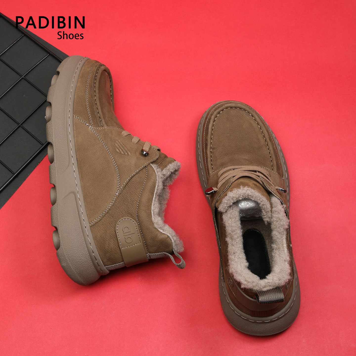 全牛皮男鞋冬季2025新款雪地靴男