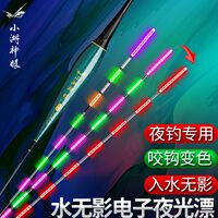 小湖神眼水无影冷光尾夜光漂咬钩变色高灵敏加粗醒目电子浮漂鱼漂
