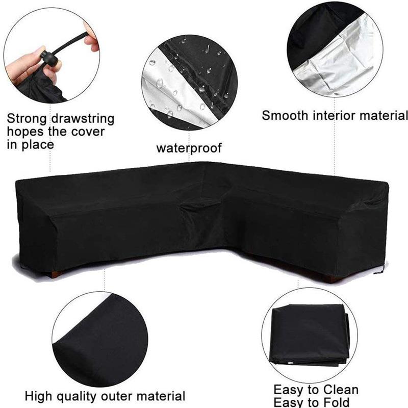 eBay外贸户外家具罩L型转角沙发罩防尘罩防水罩