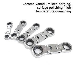 5pcs迷你双摇头棘轮扳手迷你汽修扳手方便携带易于使用坚固耐用