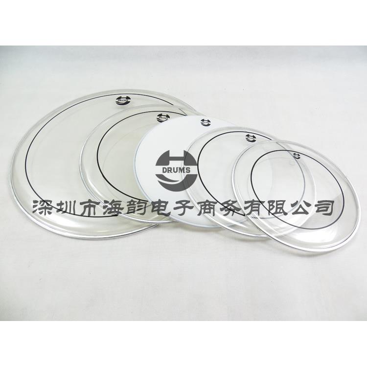 海韵打击乐HYDRUMS架子鼓爵士鼓透明双层油皮双油皮鼓皮五鼓套装