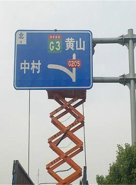 219单悬臂F杆高材质q345热镀锌后喷塑公路交通指示牌标志杆