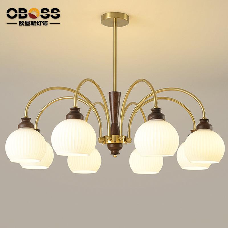 中古风客厅吊灯法式复古卧室吊灯创意个性餐厅书房灯具2024年新款