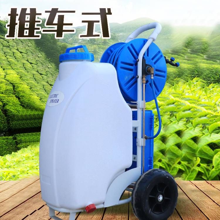诚文45升推车式打药机 12V12A农用电动喷雾器 大棚果园农田打药机
