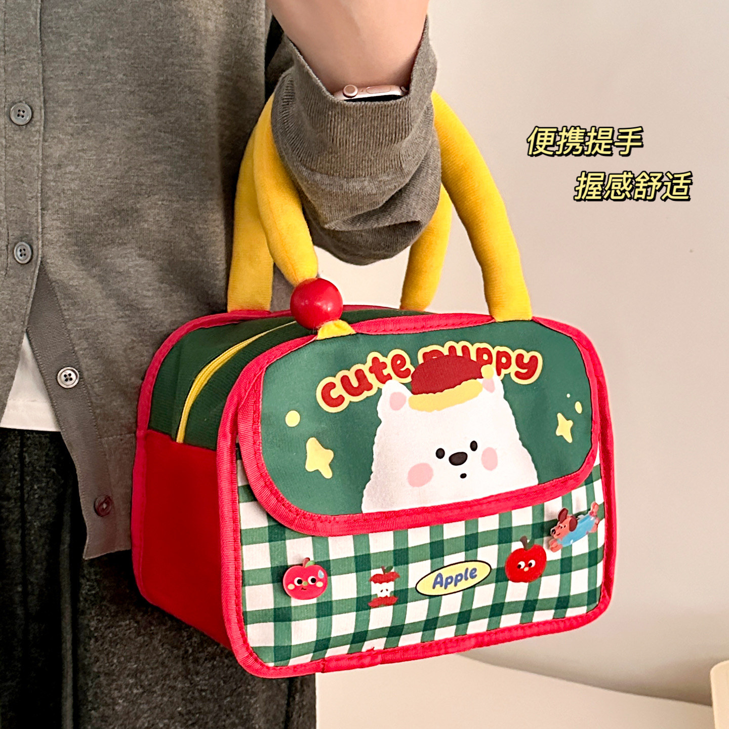 可爱手提便当包大容量上班族学生便携饭盒袋加厚铝箔午餐包收纳包,收纳整理,便当包,淘宝优惠券,粉丝福利购,淘宝优惠卷