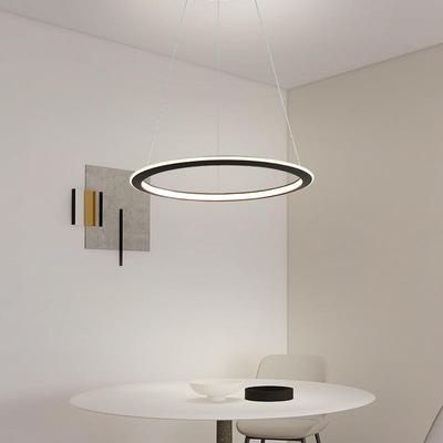 餐厅吊灯轻奢现代简约设计师圆形餐桌吊灯卧室房间灯北欧造型灯具