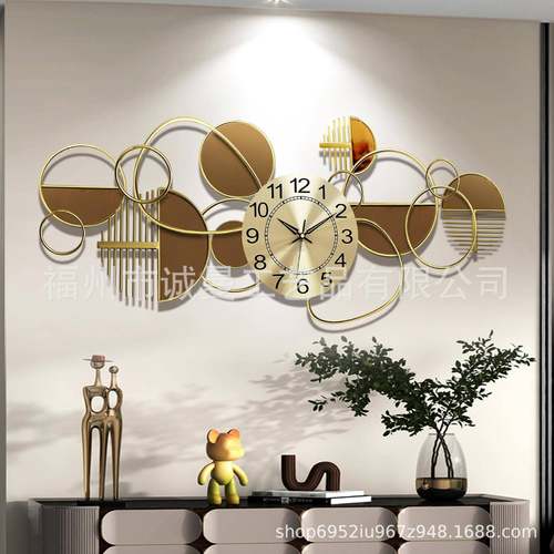 现代创意客厅钟表家用静音时钟时尚艺术大气挂表挂钟拆装