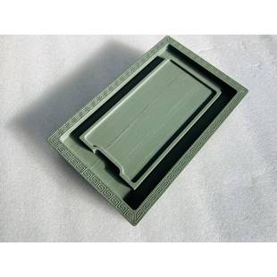 松花石石渠砚台御砚堂通化老坑原石雕刻寿古质润磨墨书法绘画实用