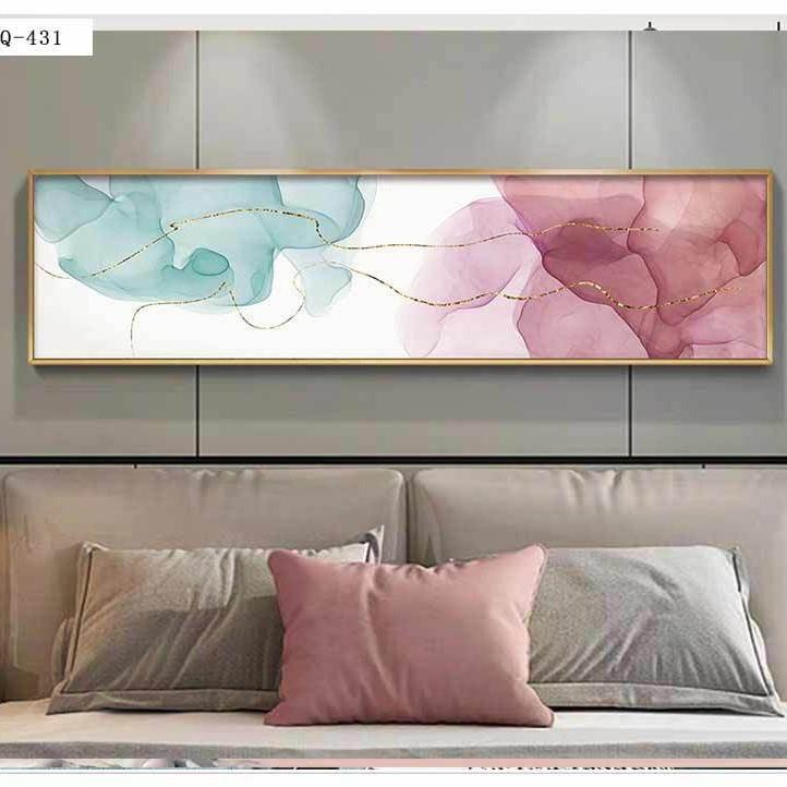 轻奢房间主卧室床头挂画抽象艺术装饰画横版现代简约大气客厅壁画