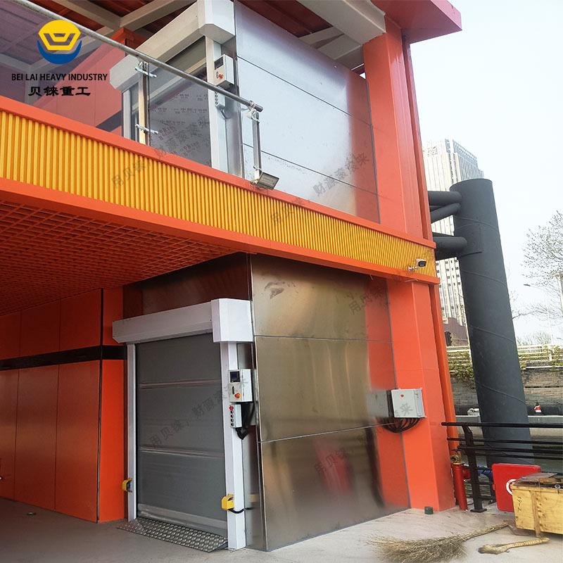 不锈钢外封提升机电动液压带轿厢货梯美观药厂食品厂用货物升降机