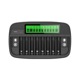 十槽镍氢电池充电器LCD智能屏显示5号7号9V电池可充1.2V充电器