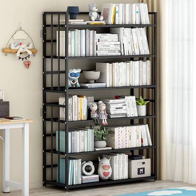 儿童书架置物架落地现代简约办公室铁艺多层靠墙家用阅读收纳书柜