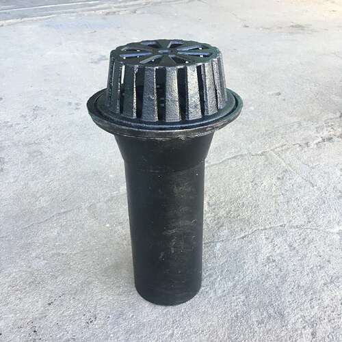 直排喇叭口落水斗天台铸铁地漏DN100虹吸式雨水斗 87型铸铁雨水斗