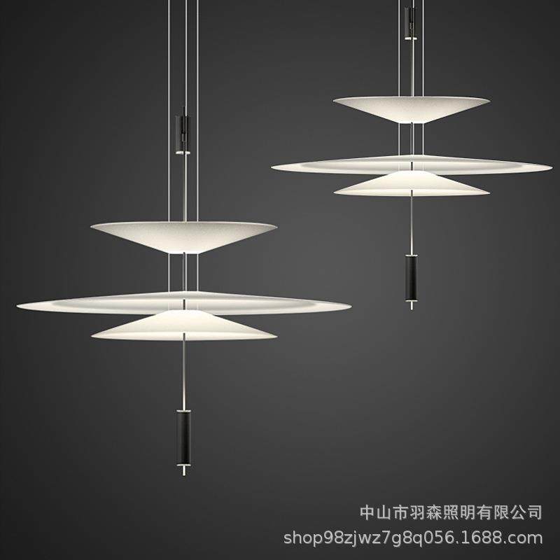 餐厅吊灯意大利设计师创意简约客厅卧室轻奢装饰丹麦飞碟展厅吊灯