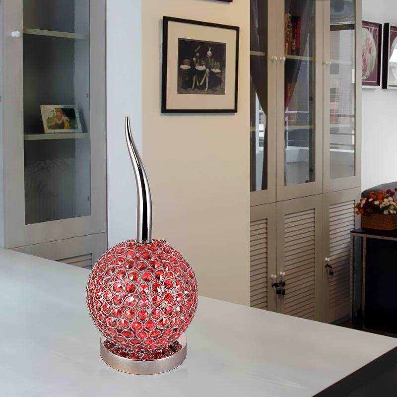 现代简约创意RGB自动变光台灯卧室床头水晶灯客厅样品房装饰台灯