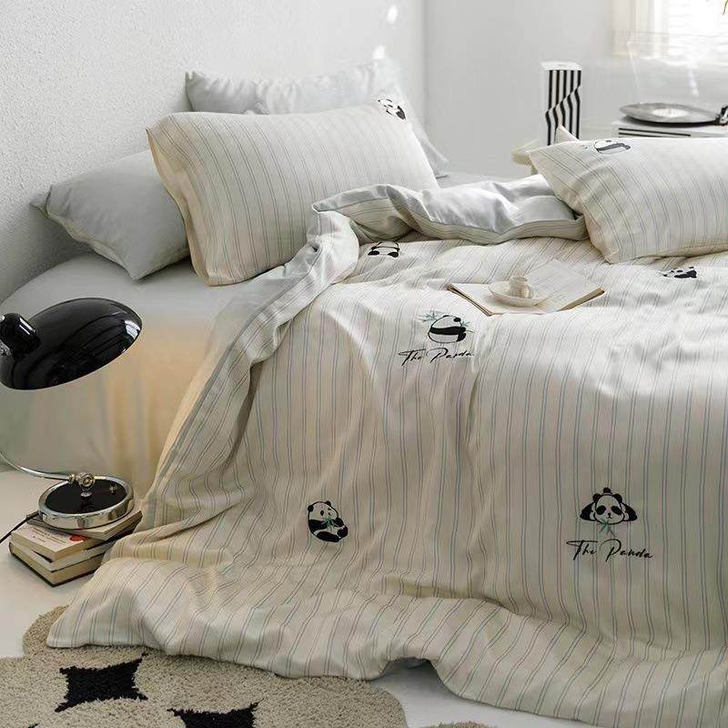 母婴级A类100支兰精天丝刺绣四件套冰丝裸睡床单被套床笠夏季床品,清洗/食品/商业设备,风口/风叶/风机配件,淘宝优惠券,粉丝福利购,淘宝优惠卷