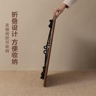 北美黑胡桃木折叠桌茶桌户外露营纯实木飘窗榻榻米炕桌易收纳加高